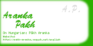 aranka pakh business card